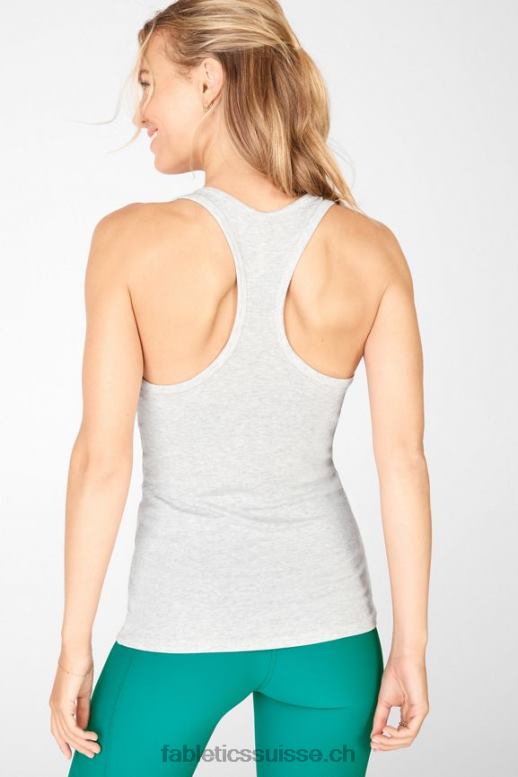 femmes débardeur jess à dos nageur B0B6R2354 gris clair chiné Fabletics