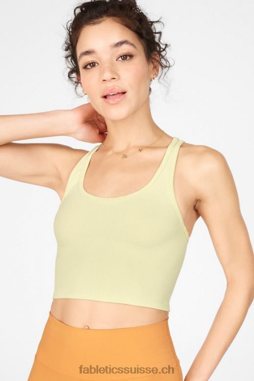 femmes débardeur rylee sculptknit B0B6R2338 crème au citron Fabletics