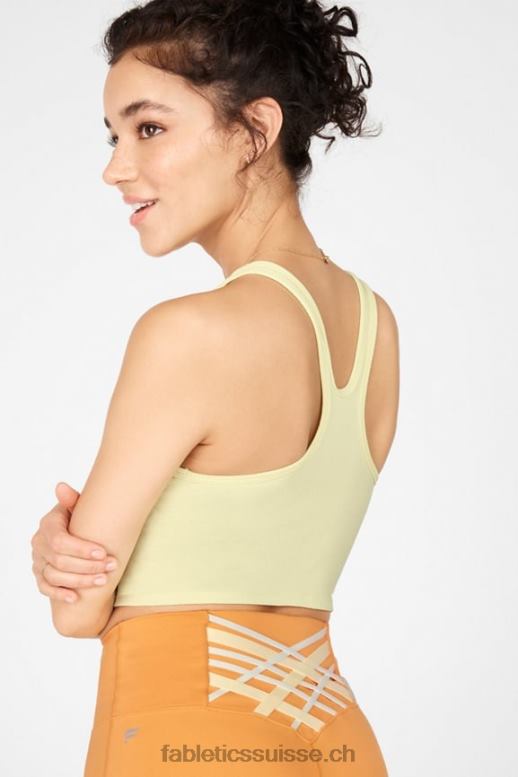 femmes débardeur rylee sculptknit B0B6R2338 crème au citron Fabletics