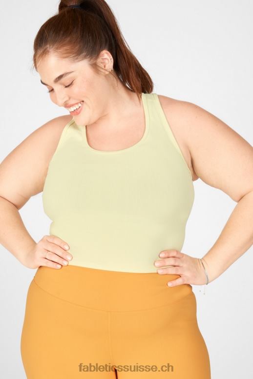 femmes débardeur rylee sculptknit B0B6R2339 crème au citron Fabletics