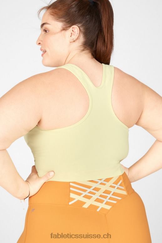 femmes débardeur rylee sculptknit B0B6R2339 crème au citron Fabletics