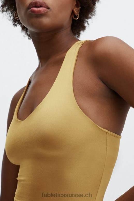 femmes débardeur à soutien-gorge intégré averie shine B0B6R2223 brillance de la brume bronze Fabletics