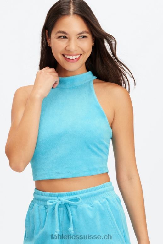 femmes débardeur à soutien-gorge intégré en éponge B0B6R2281 bleu aqua Fabletics