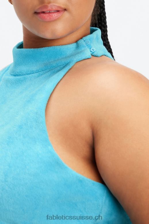 femmes débardeur à soutien-gorge intégré en éponge B0B6R2282 bleu aqua Fabletics