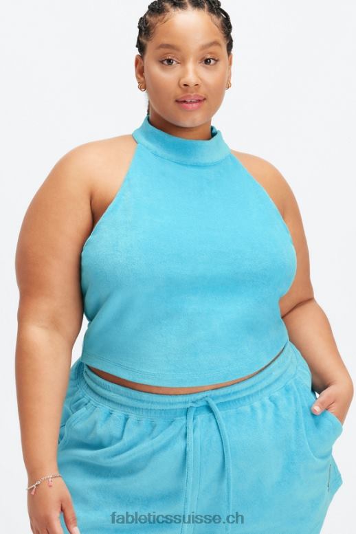 femmes débardeur à soutien-gorge intégré en éponge B0B6R2282 bleu aqua Fabletics