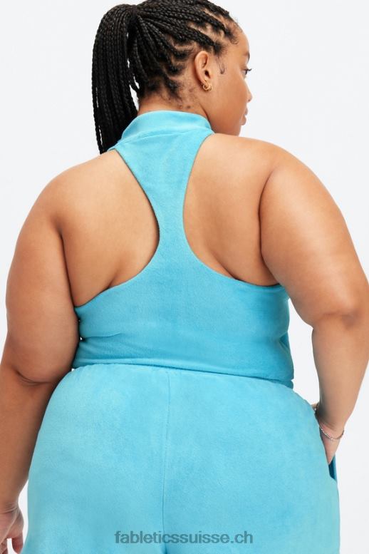 femmes débardeur à soutien-gorge intégré en éponge B0B6R2282 bleu aqua Fabletics