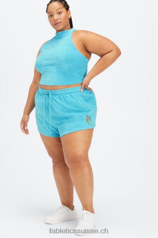 femmes débardeur à soutien-gorge intégré en éponge B0B6R2282 bleu aqua Fabletics