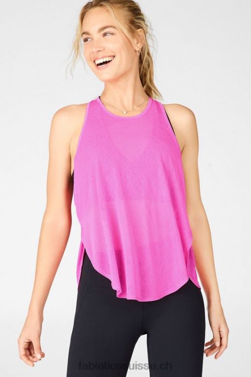 femmes débardeur à soutien-gorge intégré ryan B0B6R2382 rose fluo/noir Fabletics