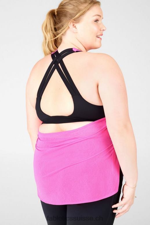 femmes débardeur à soutien-gorge intégré ryan B0B6R2383 rose fluo/noir Fabletics
