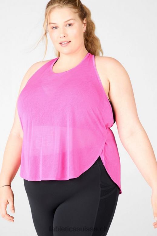 femmes débardeur à soutien-gorge intégré ryan B0B6R2383 rose fluo/noir Fabletics