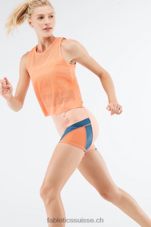 femmes débardeur wilder sculptknit B0B6R2334 explosion d\'orange Fabletics