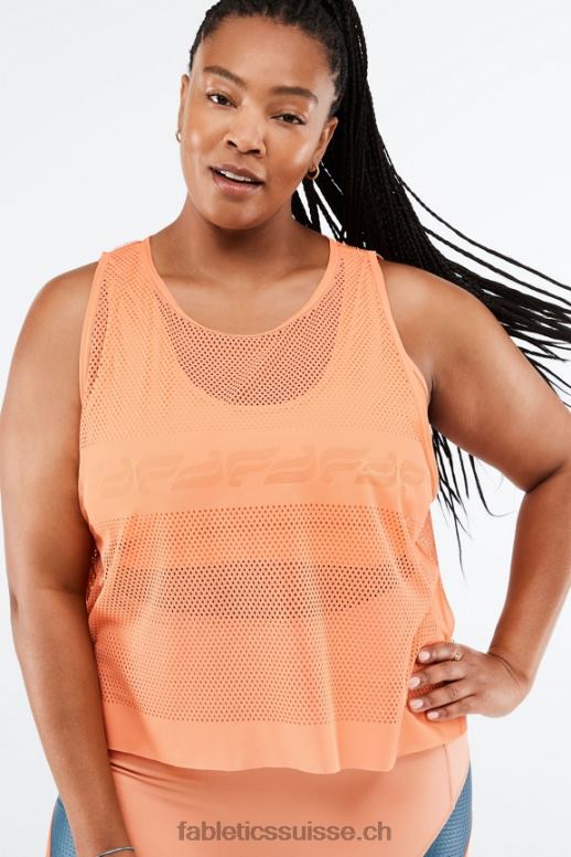 femmes débardeur wilder sculptknit B0B6R2335 explosion d'orange Fabletics