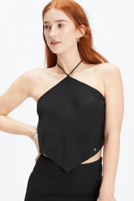 femmes haut foulard B0B6R2278 noir Fabletics