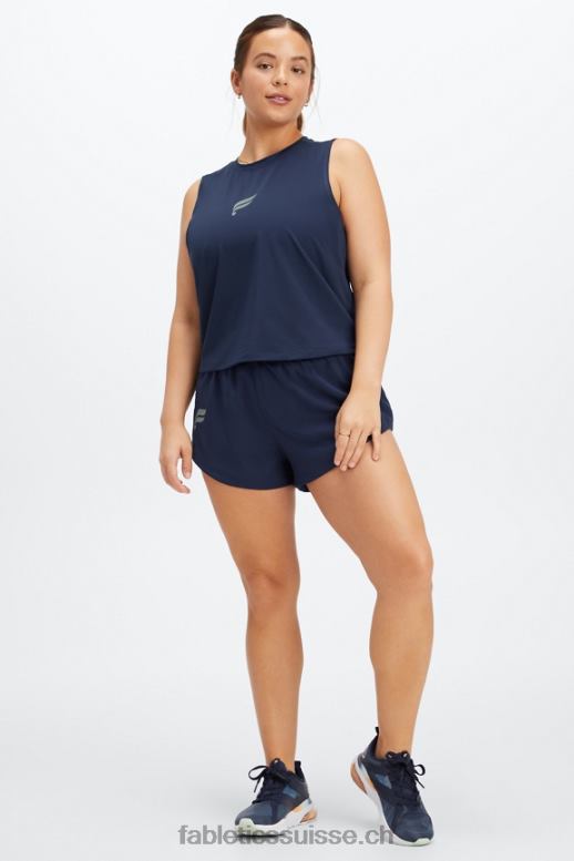 femmes phoenix respire réservoir musculaire B0B6R2264 bleu marine/logo réfléchissant Fabletics