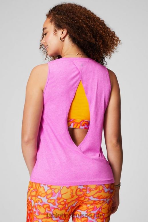 femmes réservoir arrière ouvert dry-flex B0B6R2116 bruyère d'évasion rose Fabletics