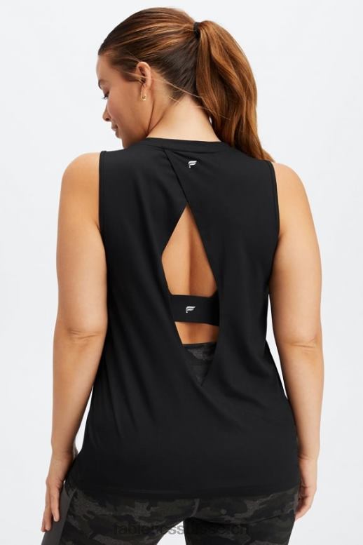 femmes réservoir arrière ouvert dry-flex B0B6R2119 noir Fabletics