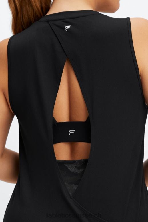 femmes réservoir arrière ouvert dry-flex B0B6R2119 noir Fabletics
