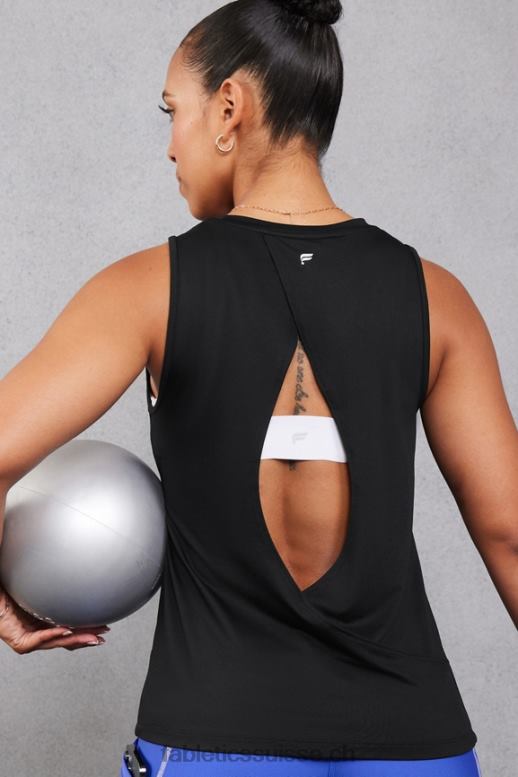 femmes réservoir arrière ouvert dry-flex B0B6R2119 noir Fabletics