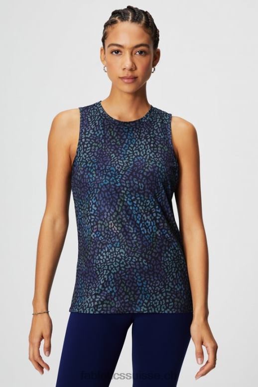 femmes réservoir arrière ouvert dry-flex B0B6R2120 carte thermique léopard Fabletics