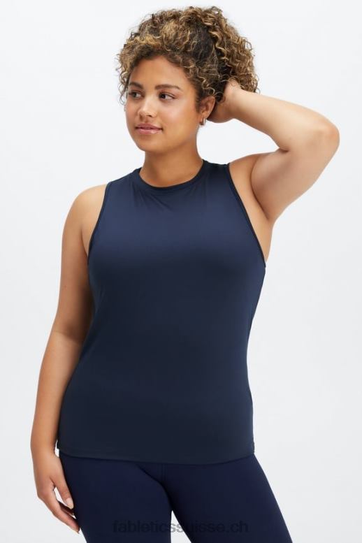 femmes réservoir arrière ouvert dry-flex B0B6R2123 bleu marine profond Fabletics