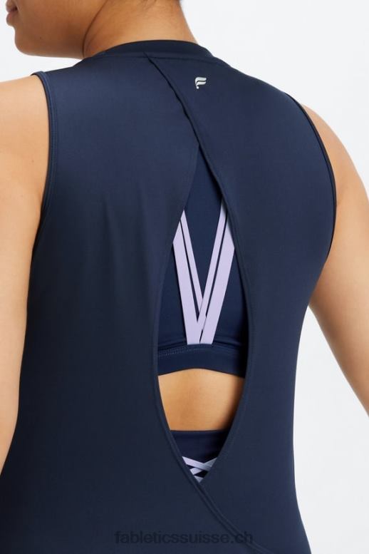femmes réservoir arrière ouvert dry-flex B0B6R2123 bleu marine profond Fabletics