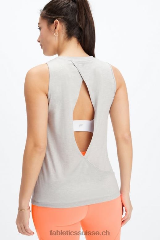 femmes réservoir arrière ouvert dry-flex B0B6R2126 gris clair chiné Fabletics