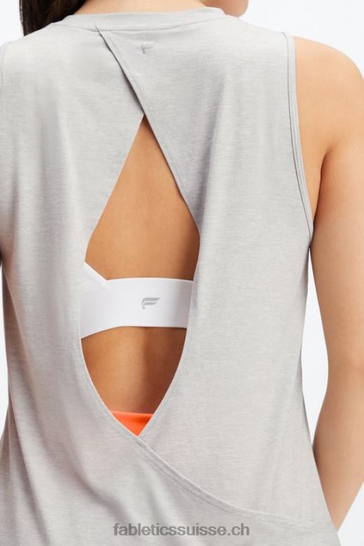 femmes réservoir arrière ouvert dry-flex B0B6R2126 gris clair chiné Fabletics