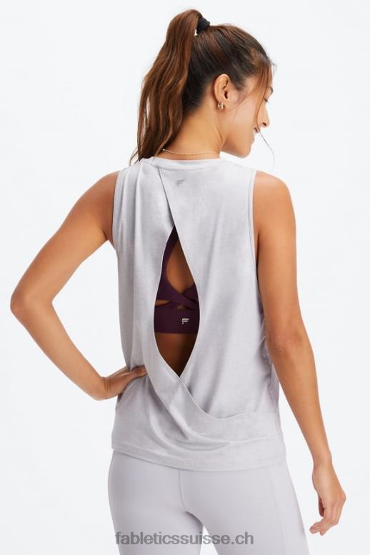 femmes réservoir arrière ouvert dry-flex B0B6R2127 gris doux chiné Fabletics