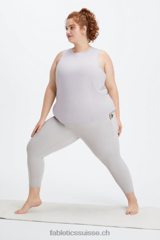 femmes réservoir arrière ouvert dry-flex B0B6R2128 gris doux chiné Fabletics