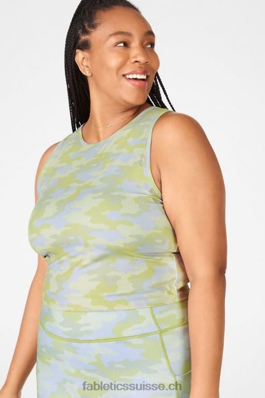femmes réservoir de culture ressler B0B6R2347 camouflage gris à pois Fabletics