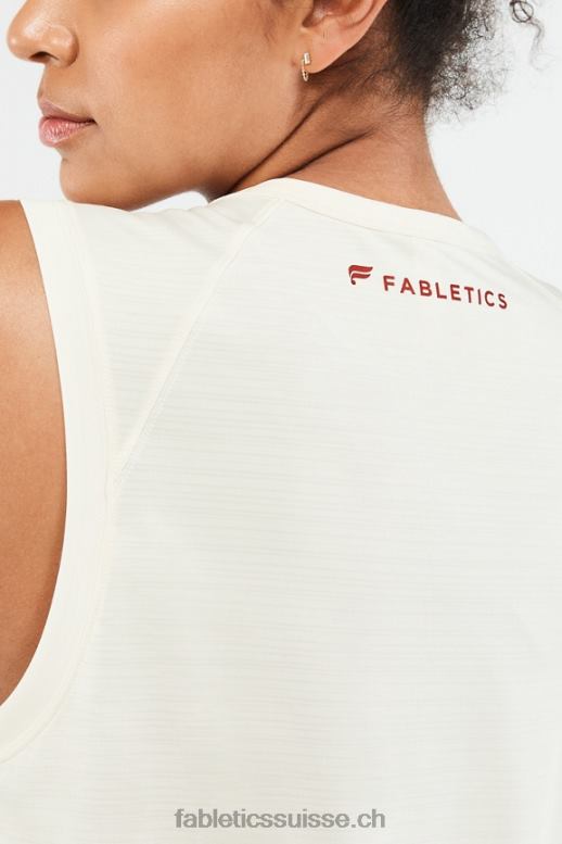 femmes réservoir musculaire éco-responsable B0B6R2304 logo éclat de noix de coco/cerise Fabletics