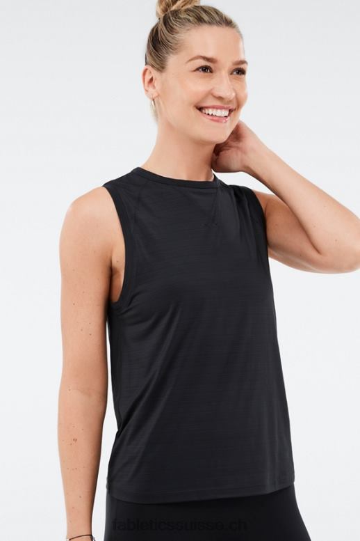 femmes réservoir musculaire éco-responsable B0B6R2305 logo en aluminium noir Fabletics