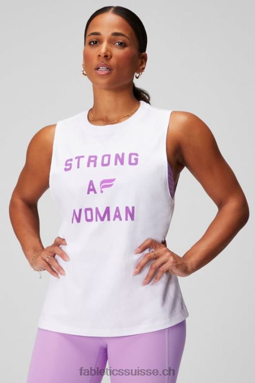 femmes réservoir musculaire de la journée internationale B0B6R2168 blanc classique/graphique Fabletics