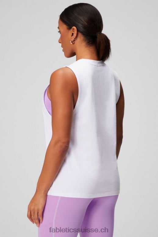 femmes réservoir musculaire de la journée internationale B0B6R2168 blanc classique/graphique Fabletics