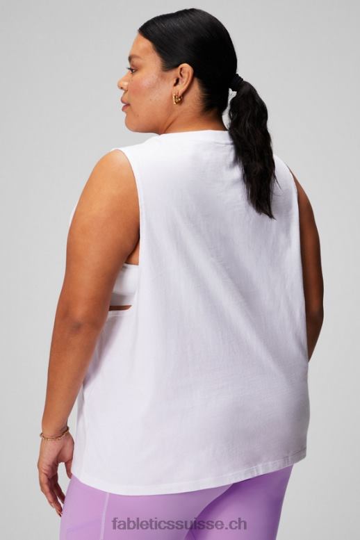 femmes réservoir musculaire de la journée internationale B0B6R2169 blanc classique/graphique Fabletics
