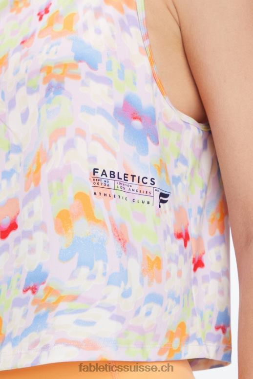 femmes réservoir musculaire dry-flex B0B6R2206 club floral/athlétique nouvelle vague Fabletics