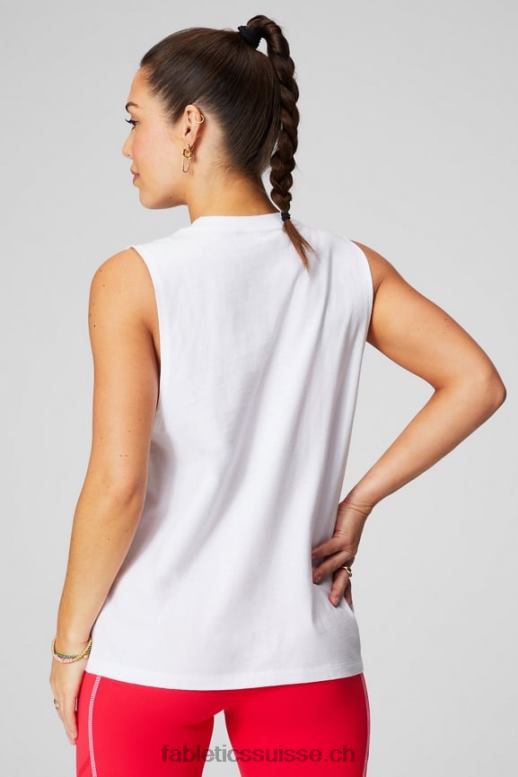 femmes réservoir musculaire mica B0B6R2170 graphique classique blanc/drapeau Fabletics