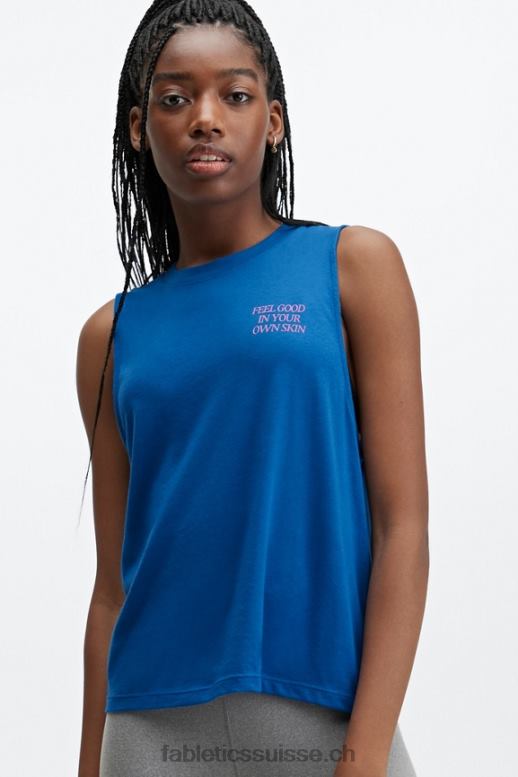 femmes réservoir musculaire recadrée B0B6R2332 se sentir bien/bleu électrique Fabletics