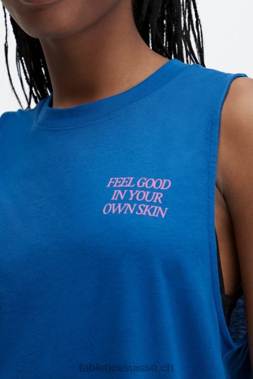 femmes réservoir musculaire recadrée B0B6R2332 se sentir bien/bleu électrique Fabletics