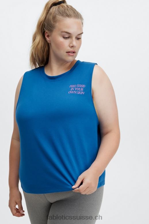 femmes réservoir musculaire recadrée B0B6R2333 se sentir bien/bleu électrique Fabletics