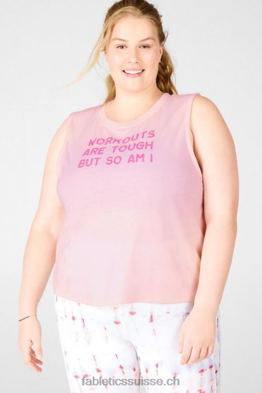 femmes réservoir musculaire recadrée B0B6R2417 rose rougissant Fabletics