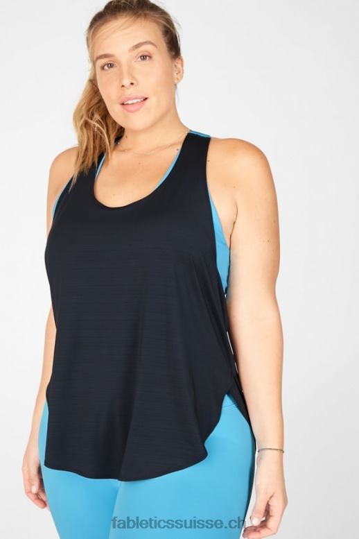 femmes soutien-gorge intégré éco-responsable B0B6R2402 noir/céruléen clair/crème de citron Fabletics