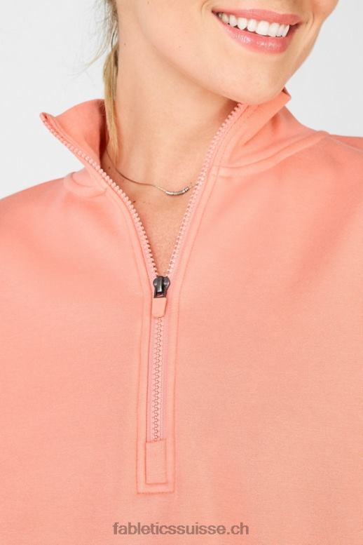 femmes catarina pull col montant demi zip B0B6R2532 fleurir Fabletics