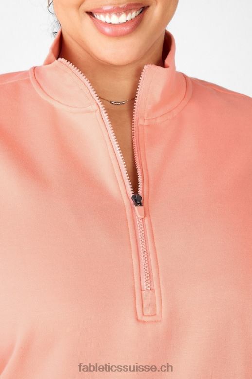 femmes catarina pull col montant demi zip B0B6R2533 fleurir Fabletics
