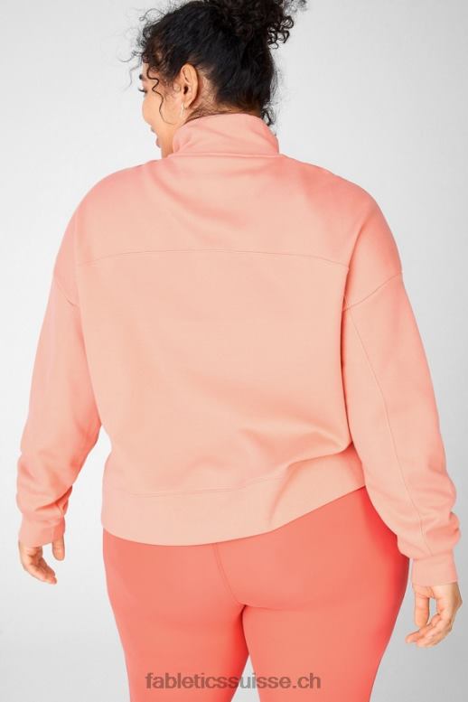 femmes catarina pull col montant demi zip B0B6R2533 fleurir Fabletics