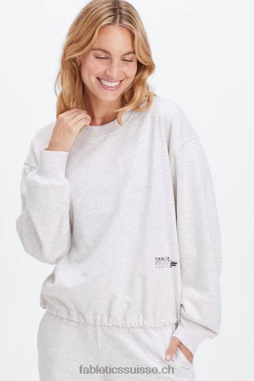 femmes col ras du cou court et léger B0B6R2652 soft grey heather/athletic club Fabletics