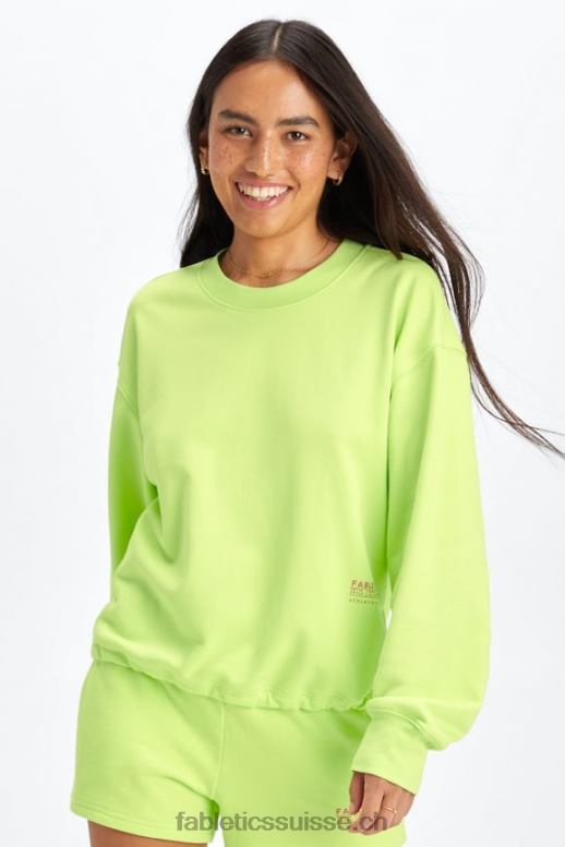 femmes col ras du cou court et léger B0B6R2653 pousse/club d'athlétisme Fabletics