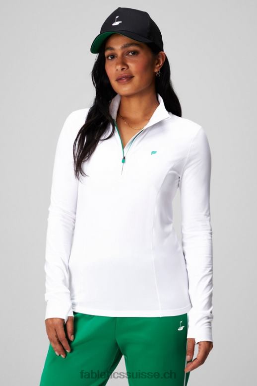 femmes couche intermédiaire à demi-zip phoenix B0B6R2579 blanc classique/graphique Fabletics