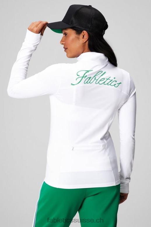 femmes couche intermédiaire à demi-zip phoenix B0B6R2579 blanc classique/graphique Fabletics