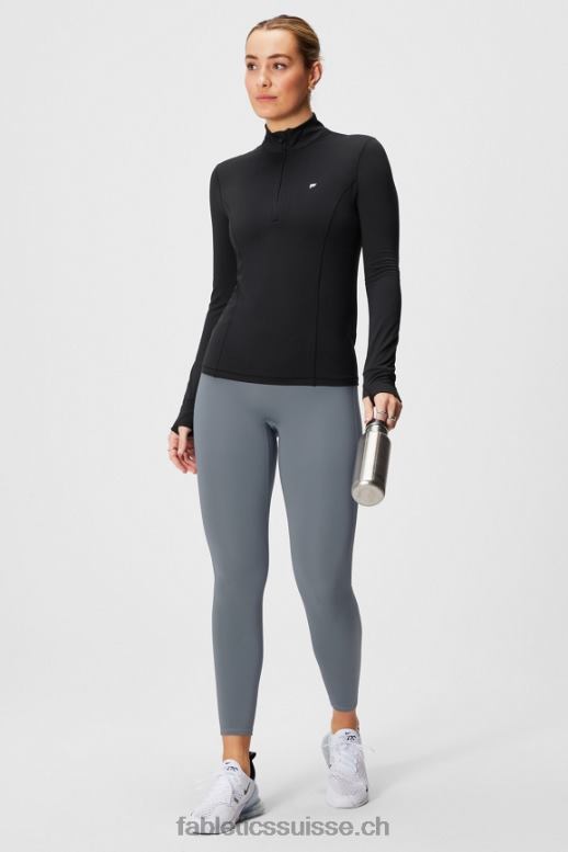 femmes couche intermédiaire à demi-zip phoenix B0B6R2581 noir Fabletics